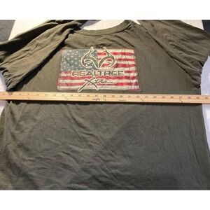 Antler Creek RealTree Xtra Mens T-Shirt Size XL Black USA Flag Patriotic Outdoor